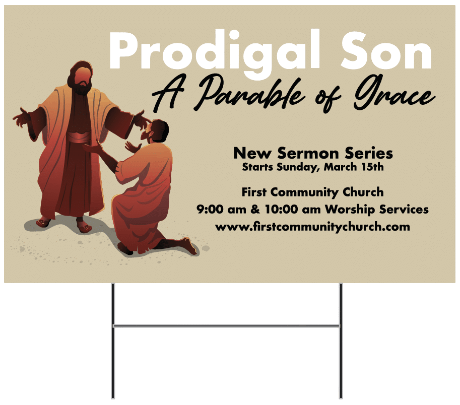 Church yard sign example